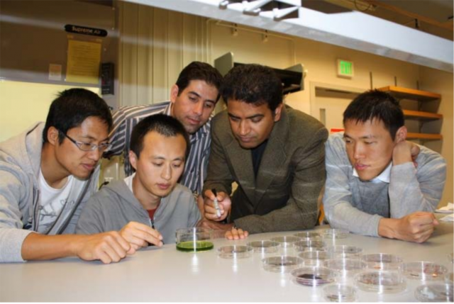 (L to R) HLi, Wei Liu, Yasin Khatami, Professor Kaustav Banerjee, and Chuan Xu – UCSB 
