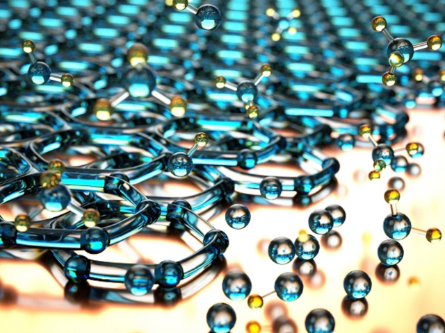 UCSB researchers have successfully controlled the growth of  a high‐quality bilayer graphene on a copper substrate using a method called chemical vapor deposition (CVD), which breaks down molecules of methane gas to build graphene sheets with carbon atoms. Credit: Peter Allen